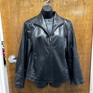 Nine West Separates Black Leather Jacket